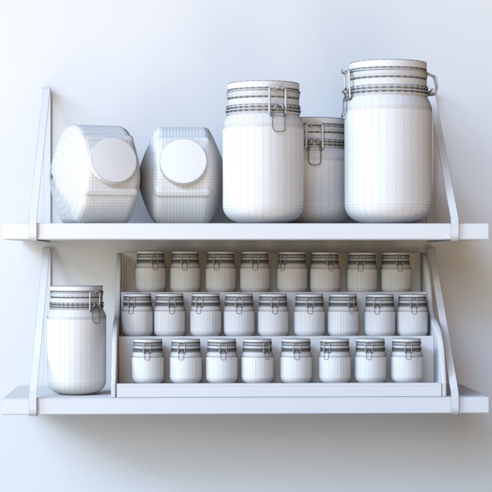 Spices and cereals 3D model_1