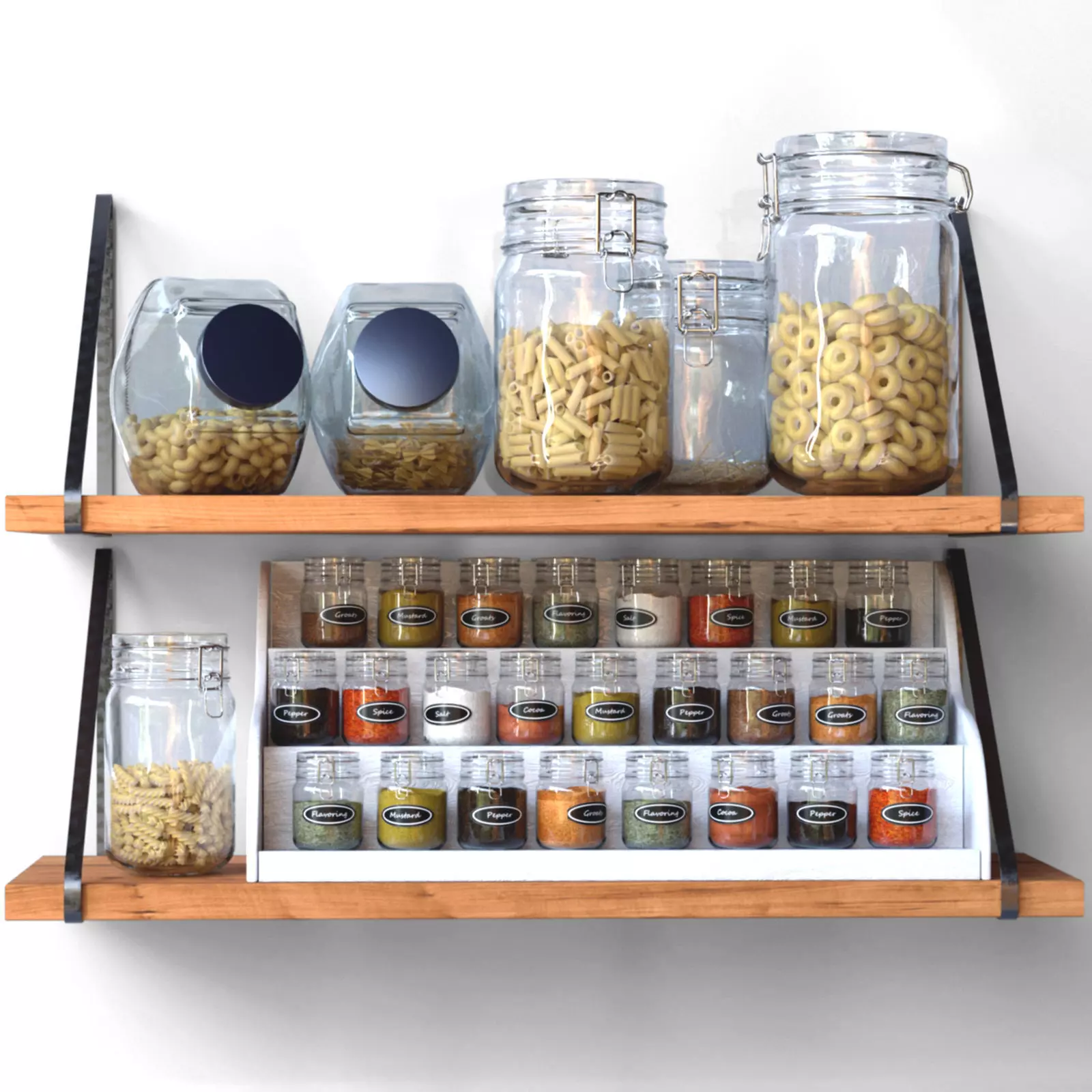 Spices and cereals 3D model_0