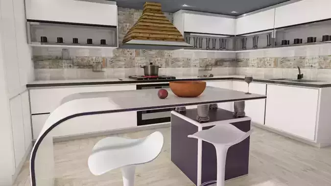 Kitchen interior design 3D model