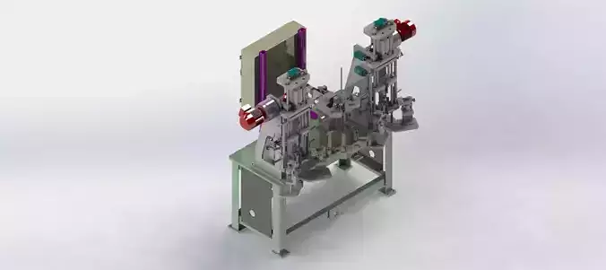 Motor rotor welding and inspection equipment 3D model Motor rotor welding and inspection equipment 3D model