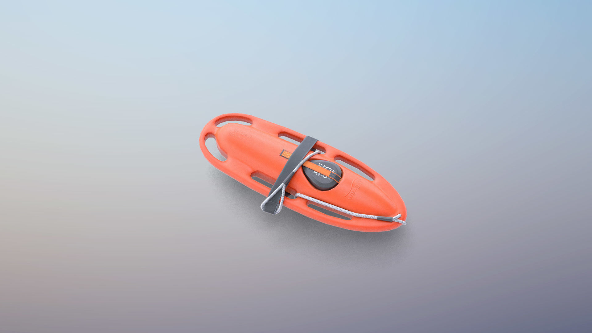 Lifeguard Rescue Buoy Low-poly 3D model_2