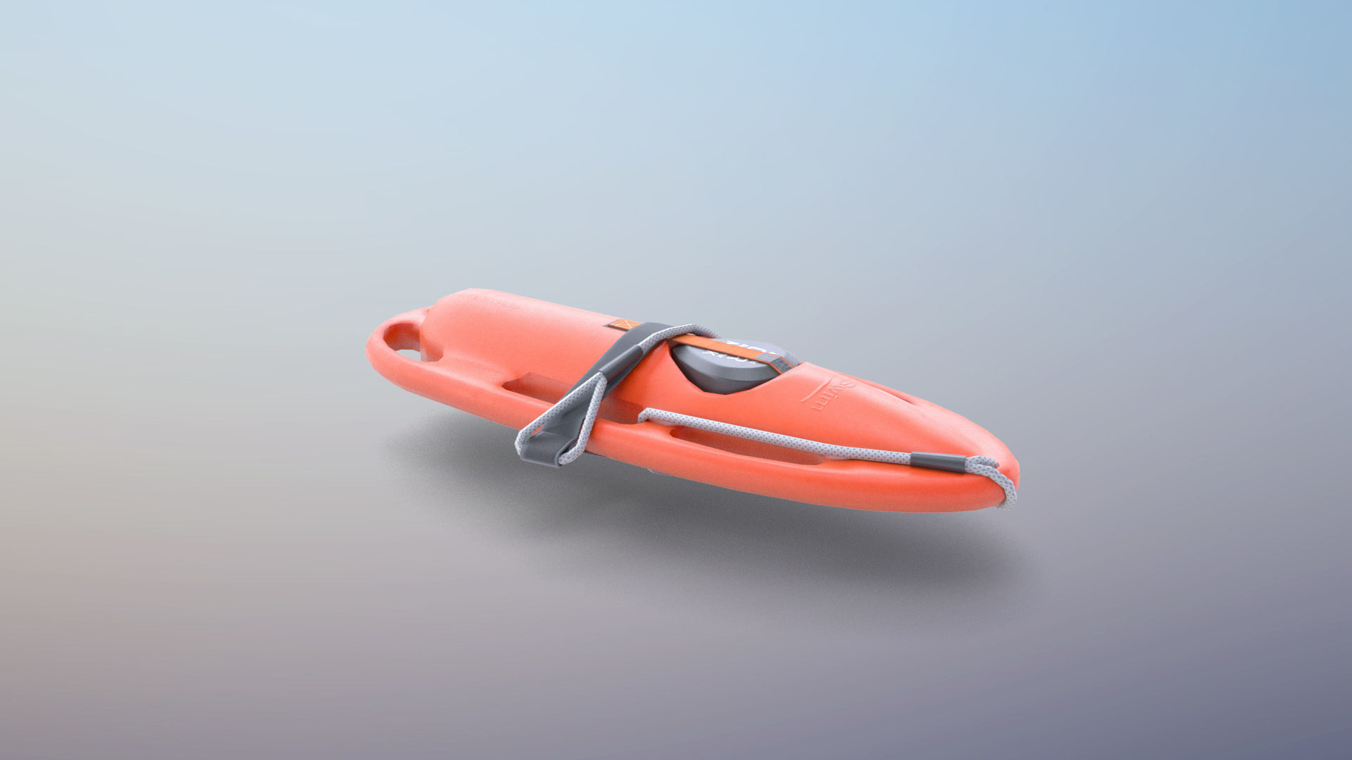 Lifeguard Rescue Buoy Low-poly 3D model_3