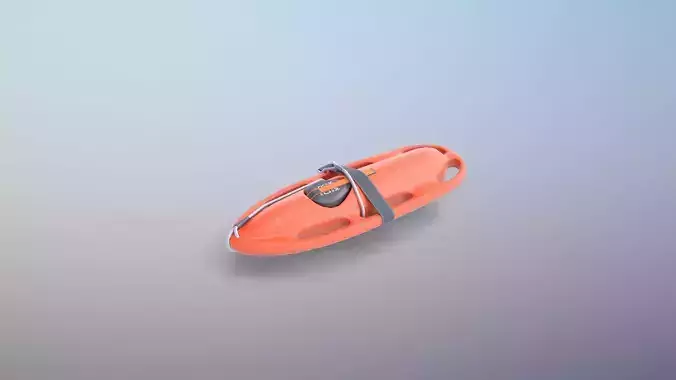 Lifeguard Rescue Buoy Low-poly 3D model