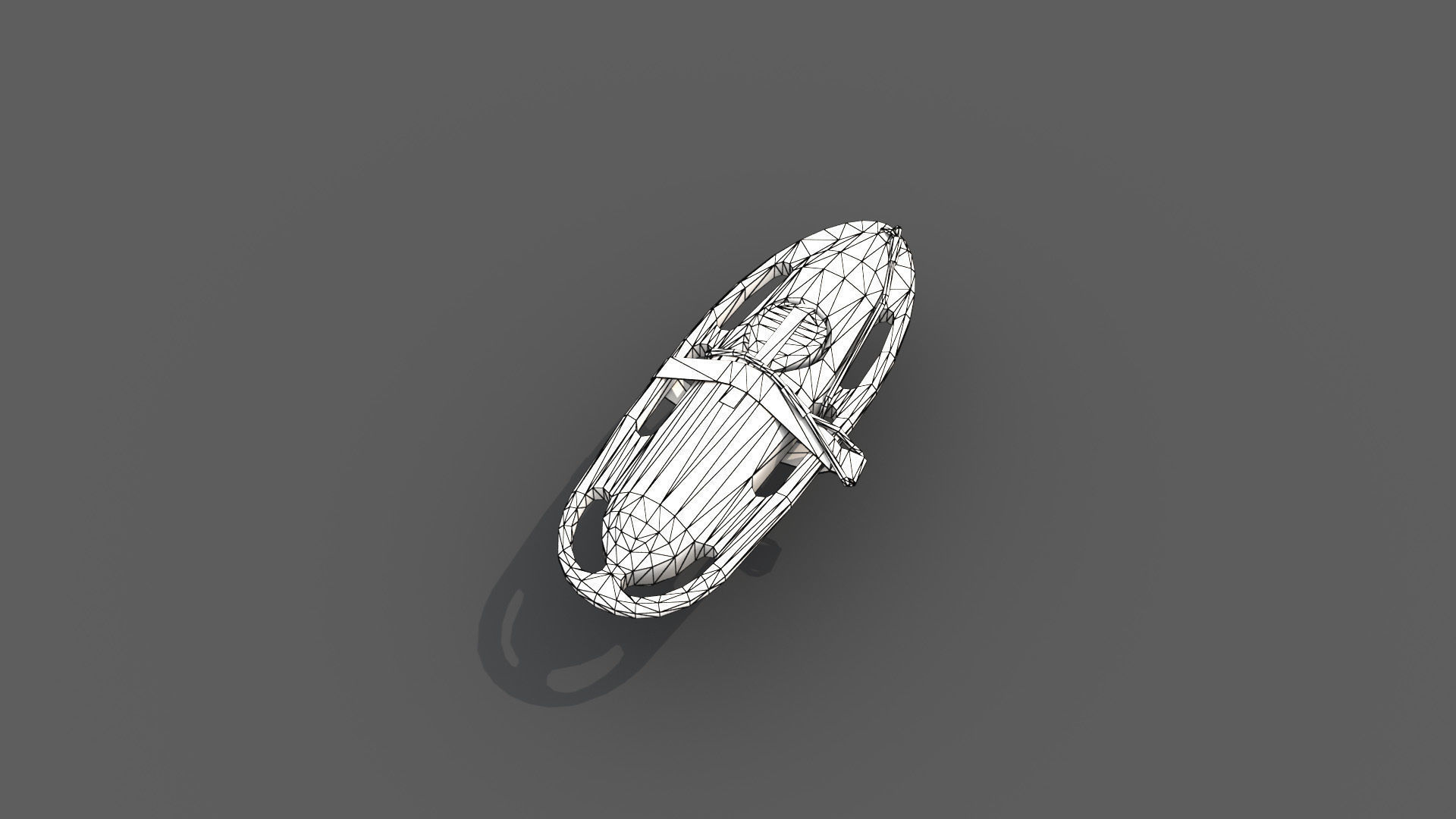 Lifeguard Rescue Buoy Low-poly 3D model_7