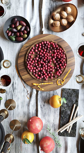 Table setting with fruits 3D model