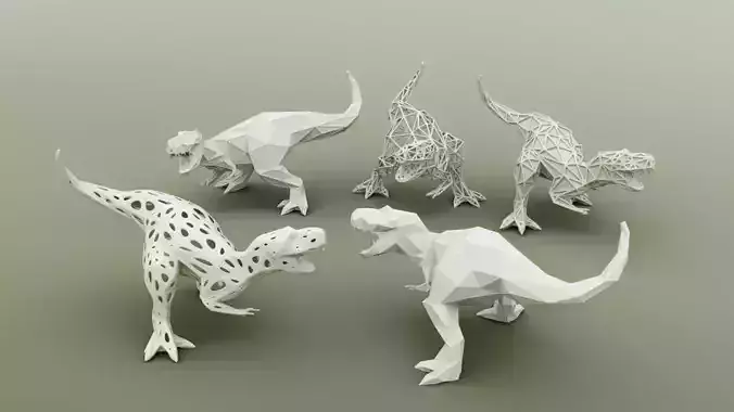 3D PRINTED MODEL T-REX-5-PATTERN-DESIGN 3D print model