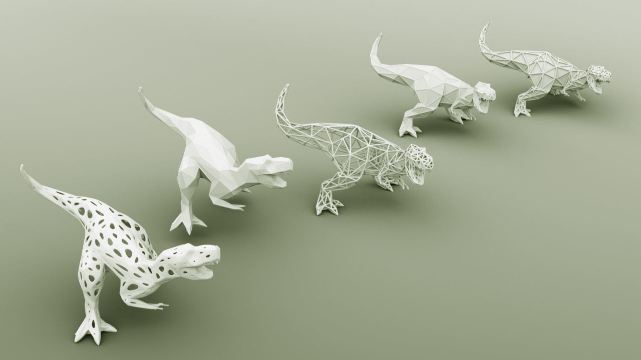 3D PRINTED MODEL T-REX-5-PATTERN-DESIGN 3D print model_1