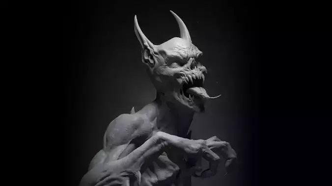 ManBat Statue 3D print model