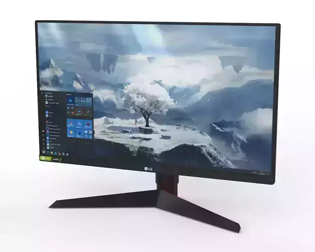 LG 27GL850 144Hz 1440p Gaming Monitor 3D model