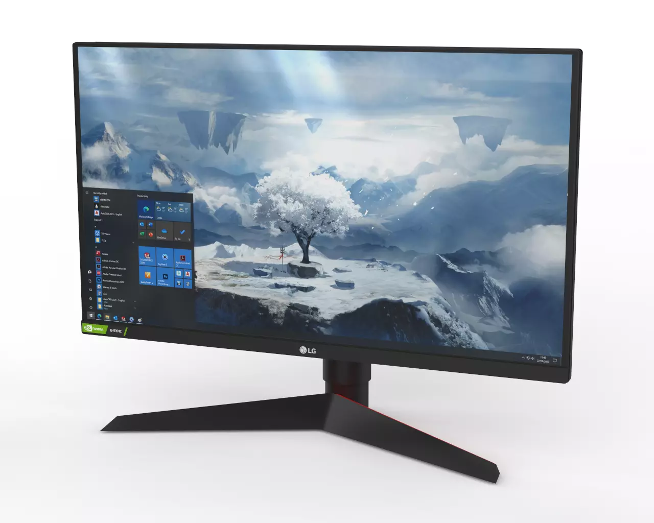LG 27GL850 144Hz 1440p Gaming Monitor 3D model_0