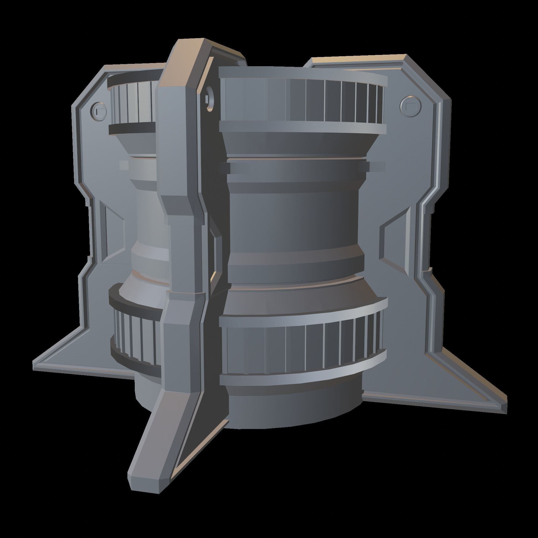 Spaceship Fuel Barrel 3D model CGTrader