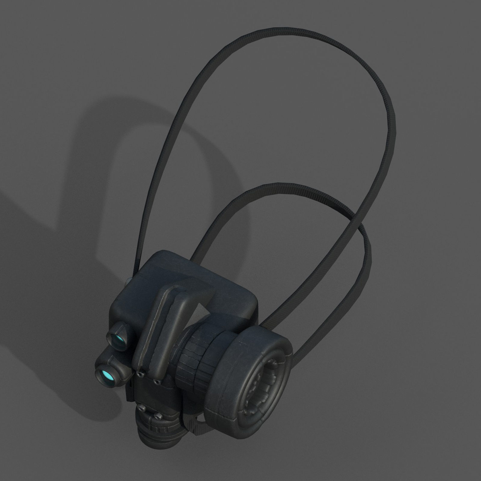 Gas mask respirator scifi futuristic 3d model Low-poly 3D model_8