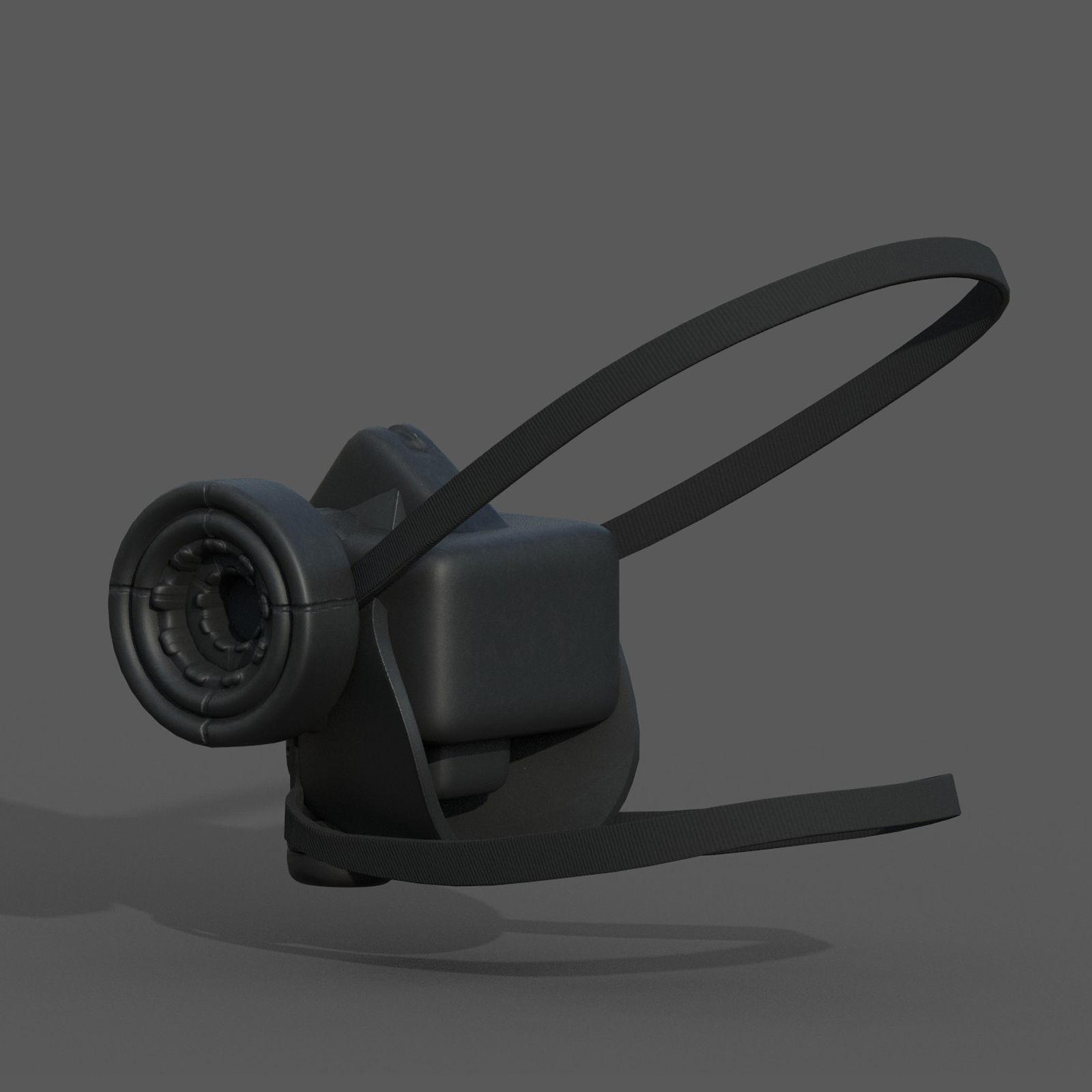 Gas mask respirator scifi futuristic 3d model Low-poly 3D model_7