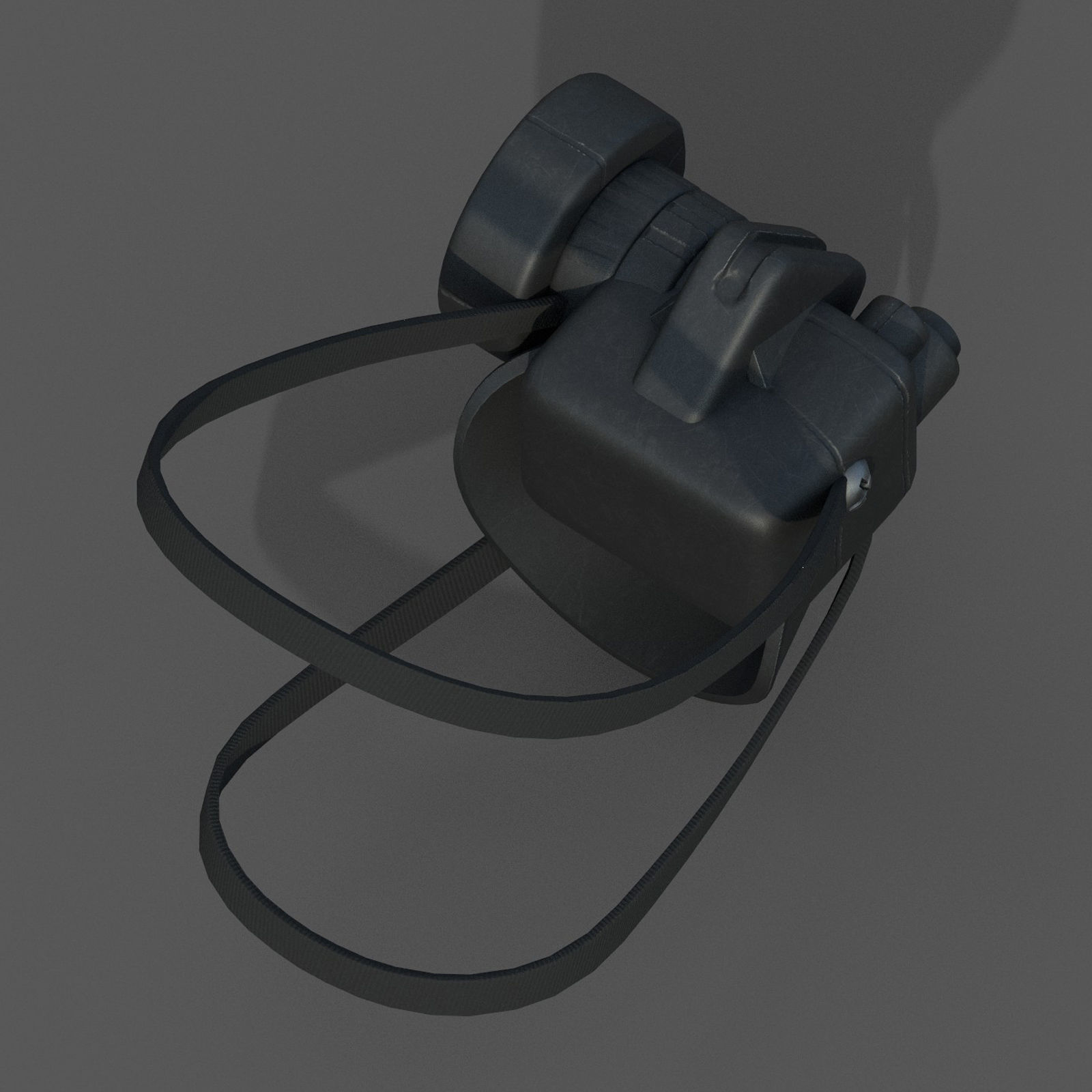 Gas mask respirator scifi futuristic 3d model Low-poly 3D model_9