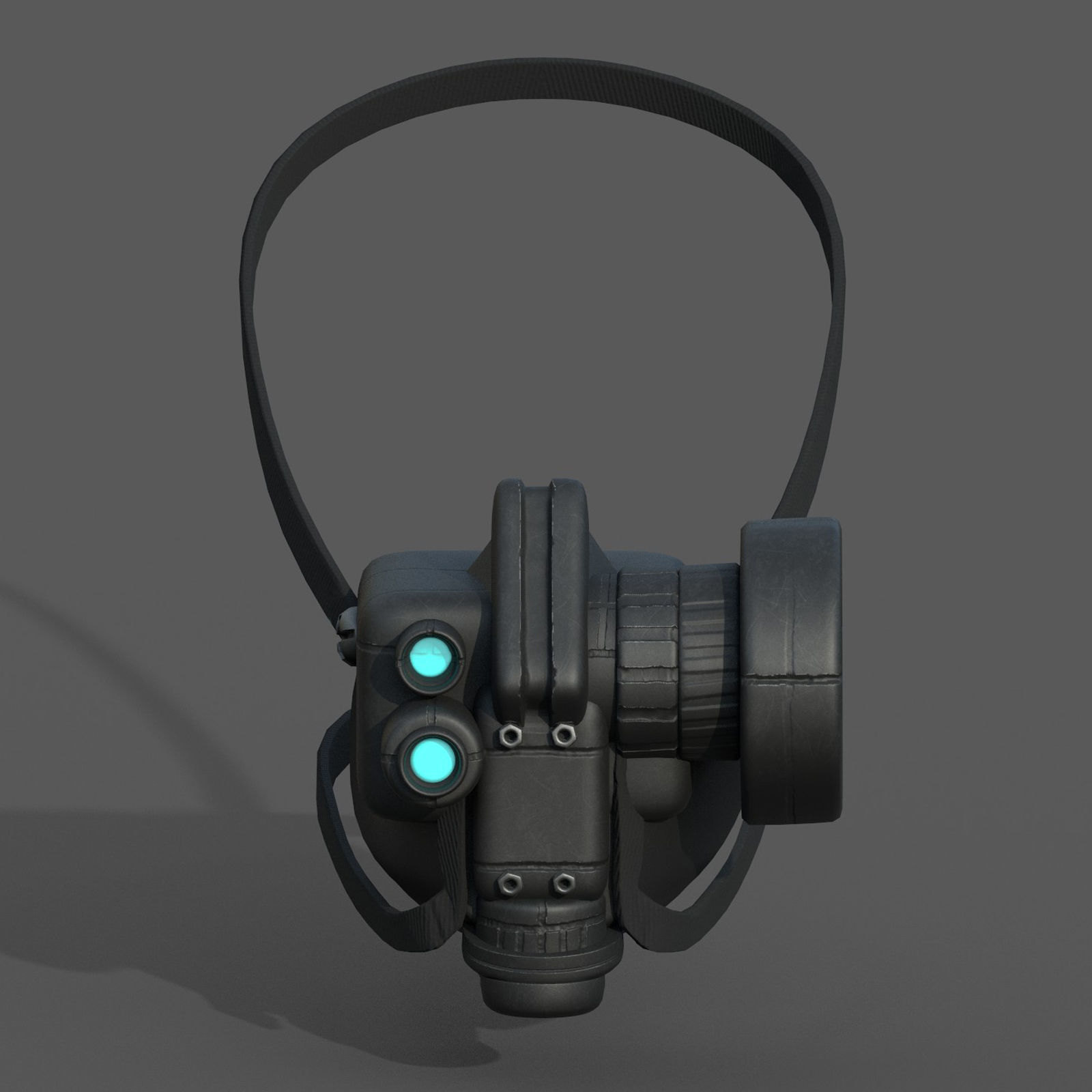 Gas mask respirator scifi futuristic 3d model Low-poly 3D model_4