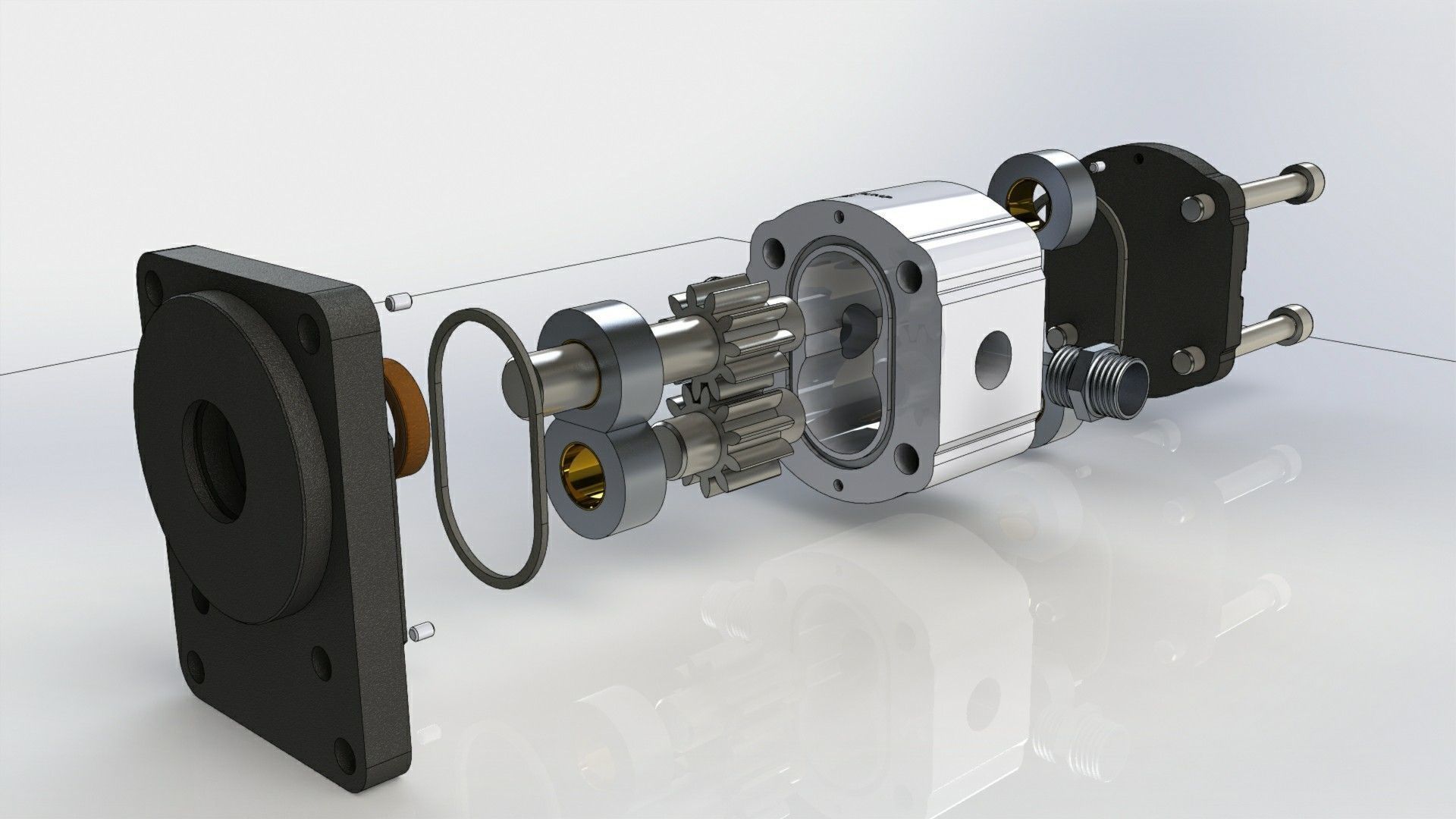 Hydraulic Pump 3D model_4