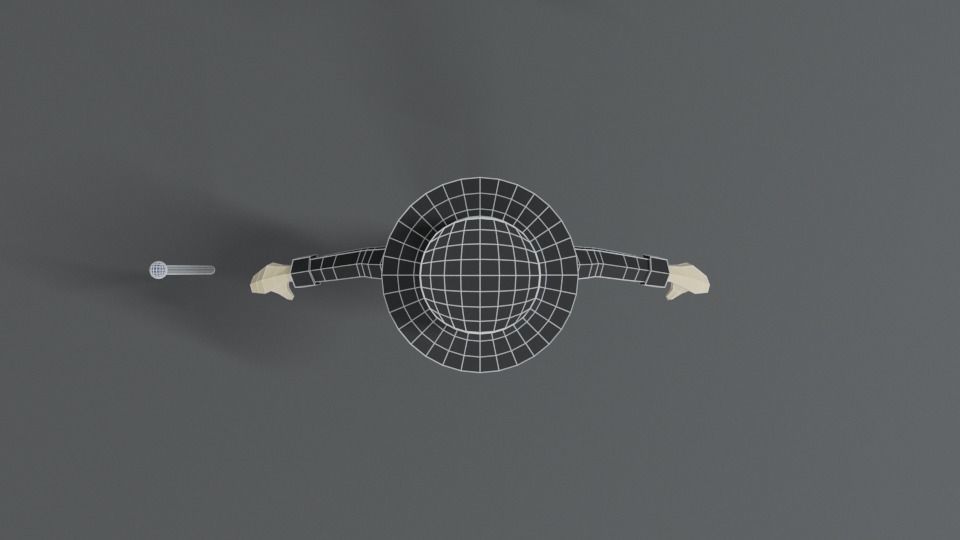 Low Poly Cartoon Tall Hat Man Low-poly 3D model_17