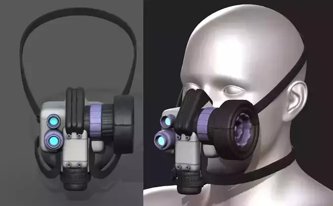 Gas mask scifi helmet futuristic technology 