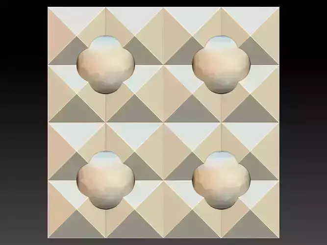 3D WALLPANEL tile with four holes in it