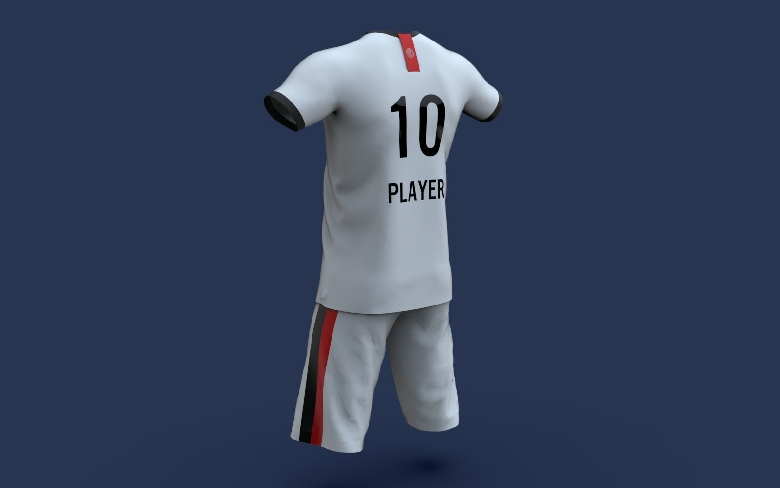 Male Jersey Template - football T shirt and shorts -with manikin 3D model_24