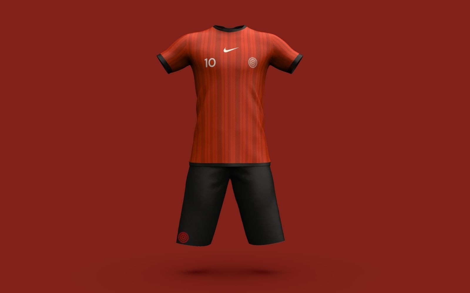 Male Jersey Template - football T shirt and shorts -with manikin 3D model_13