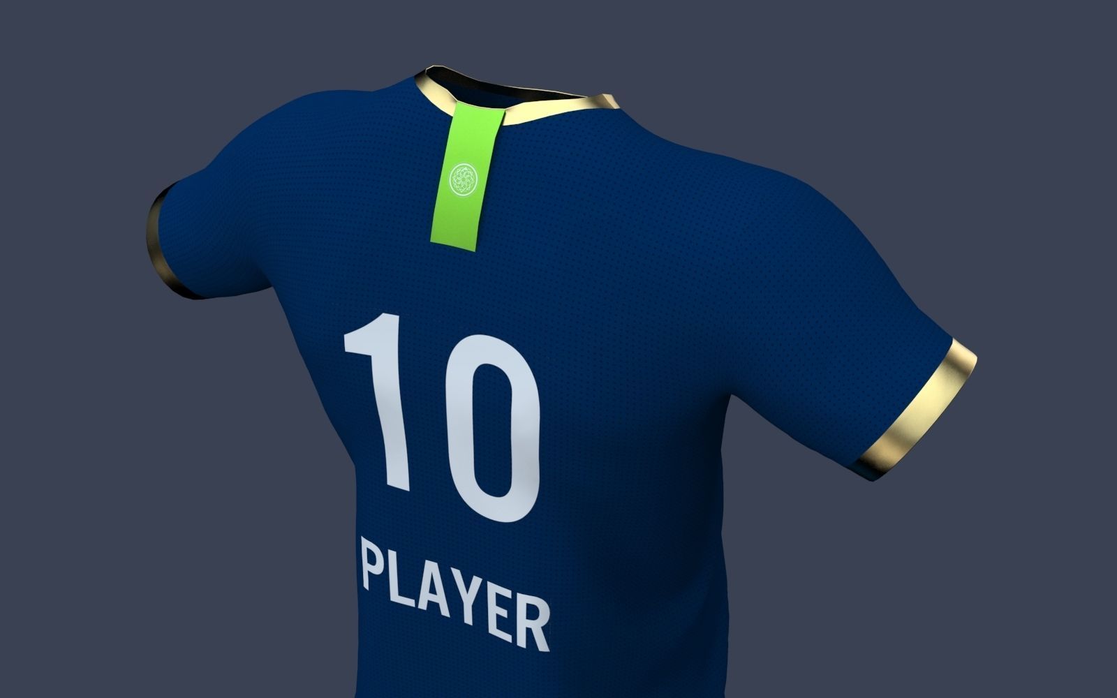 Male Jersey Template - football T shirt and shorts -with manikin 3D model_19
