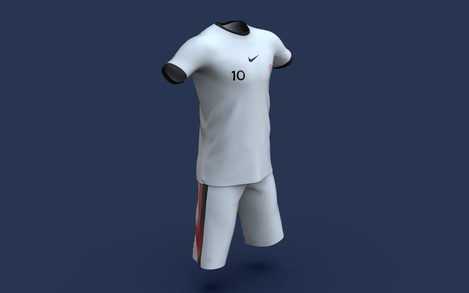 Male Jersey Template - football T shirt and shorts -with manikin 3D model_23