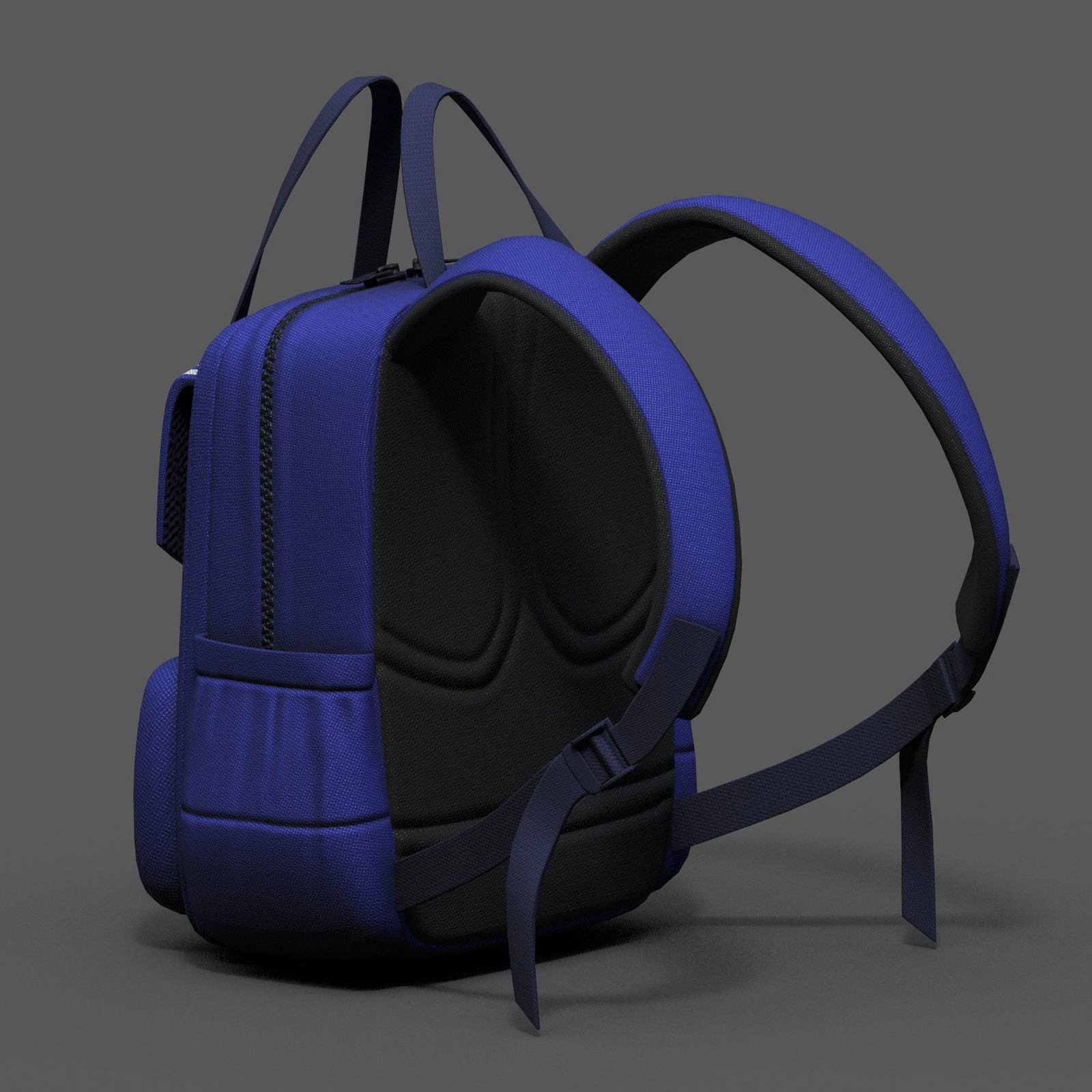 Backpack Camping bag baggage pockets  Low-poly 3D model_5