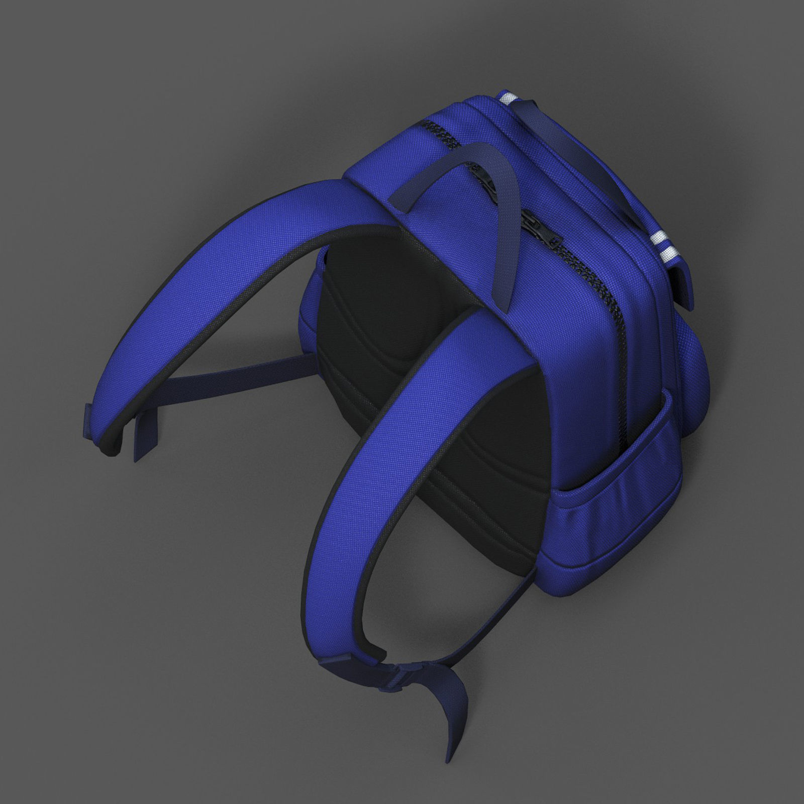 Backpack Camping bag baggage pockets  Low-poly 3D model_8