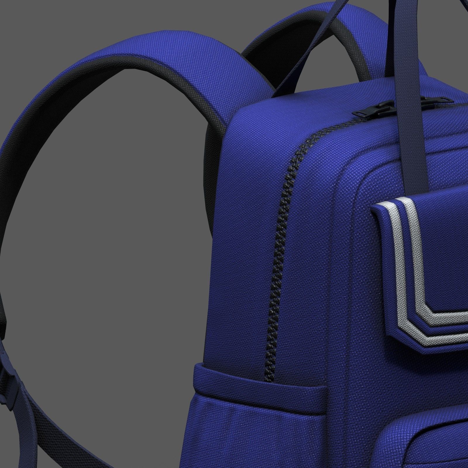 Backpack Camping bag baggage pockets  Low-poly 3D model_9