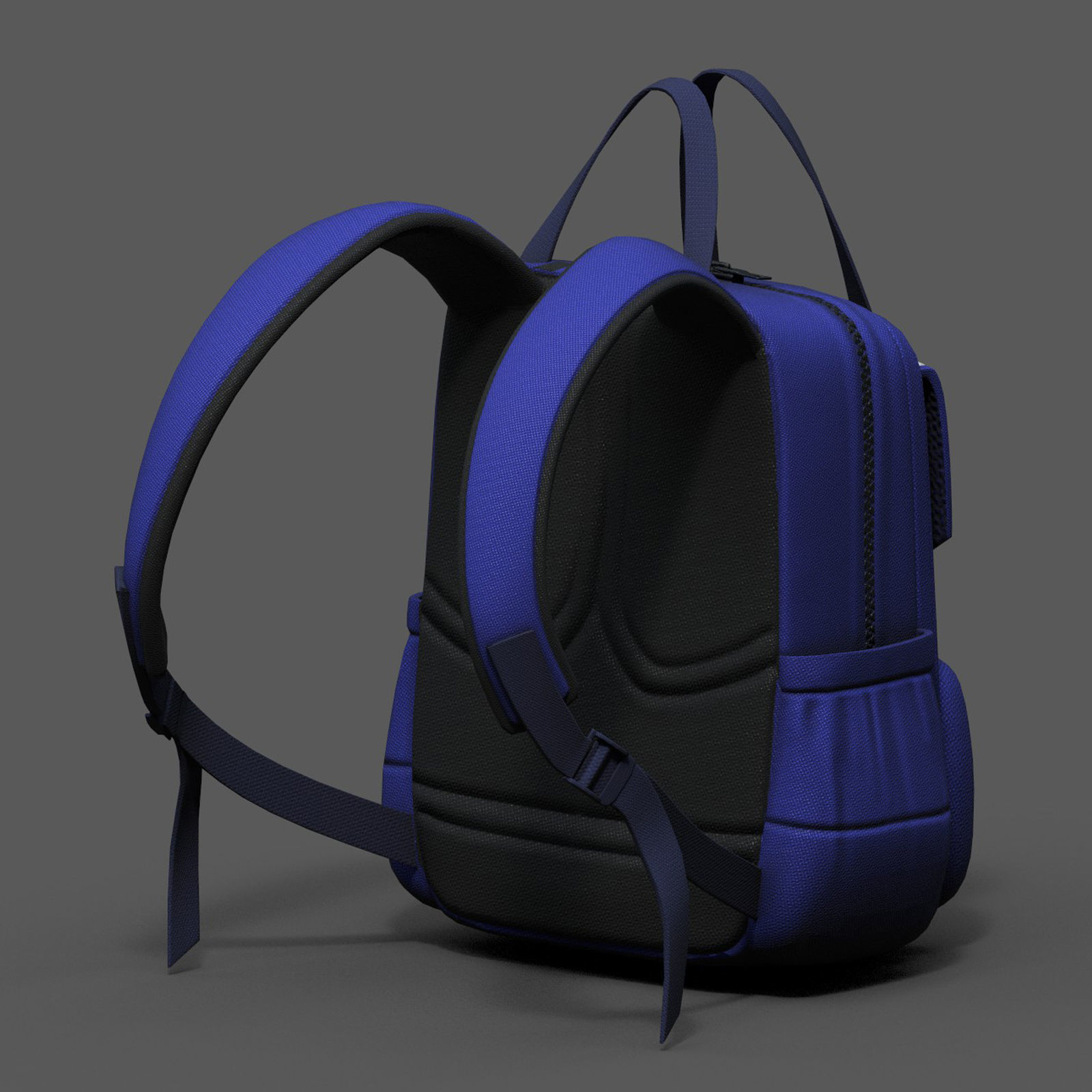 Backpack Camping bag baggage pockets  Low-poly 3D model_4