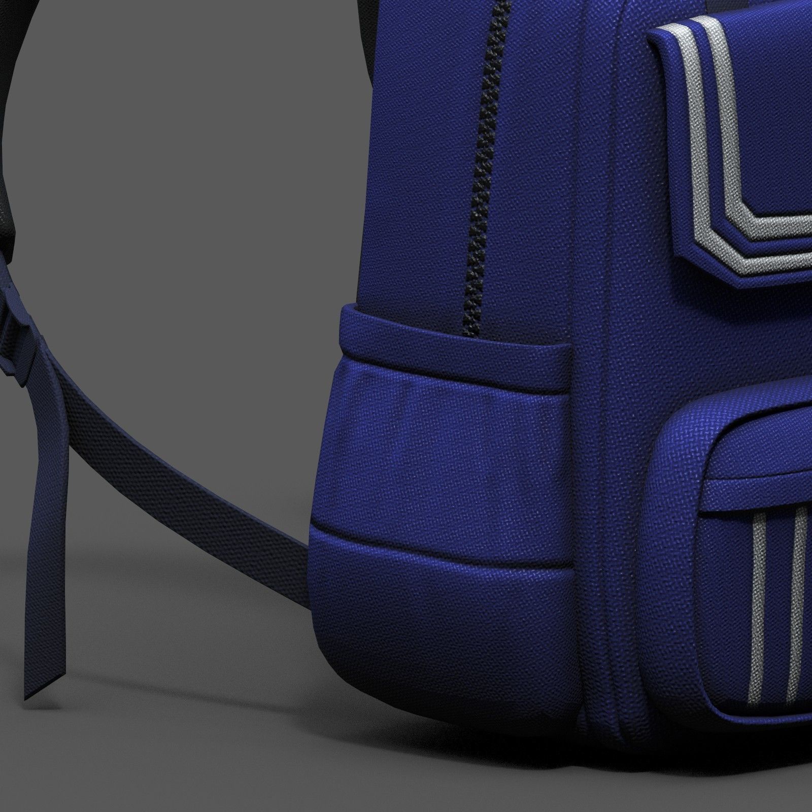 Backpack Camping bag baggage pockets  Low-poly 3D model_7