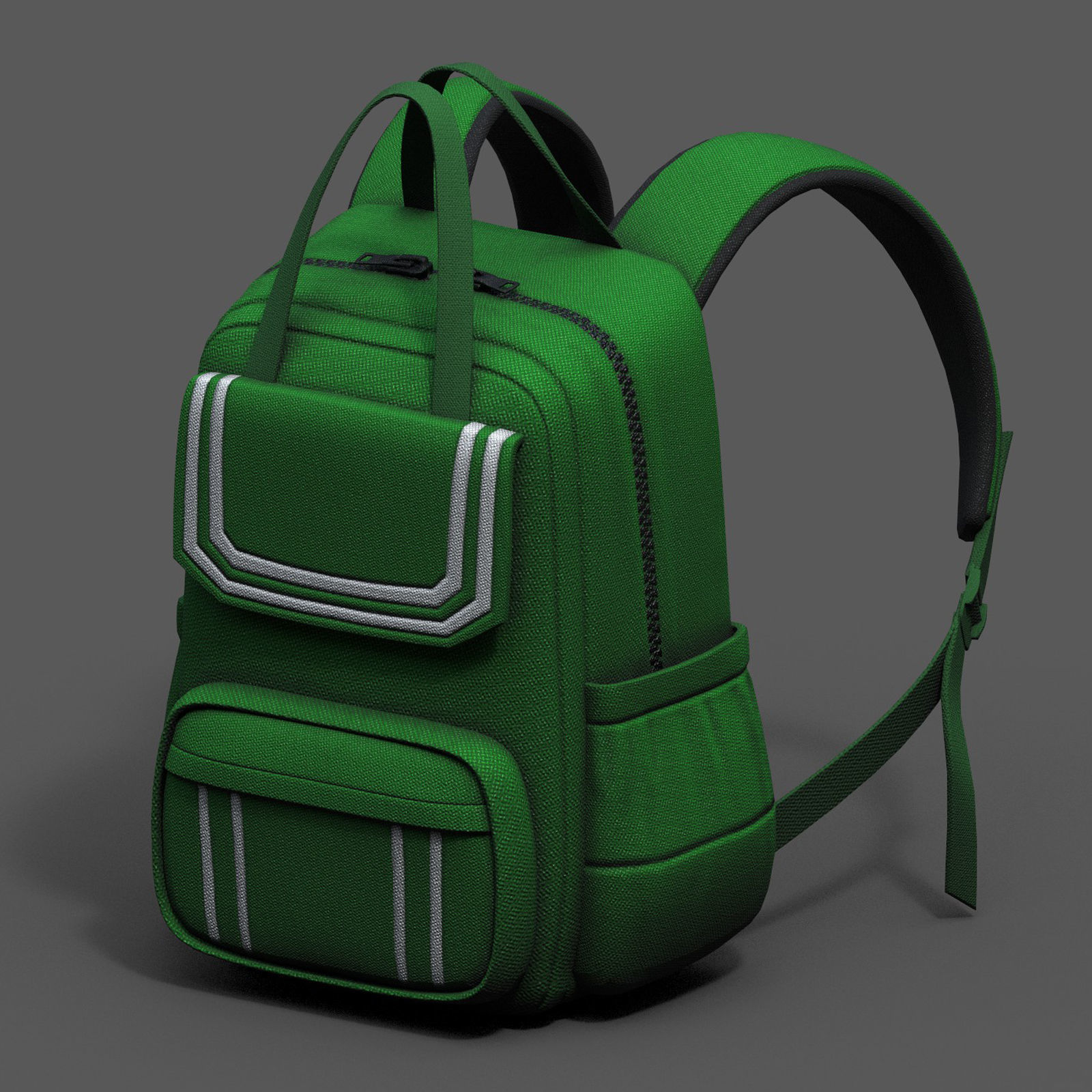 Backpack Camping Generic bag baggage  Low-poly 3D model_3