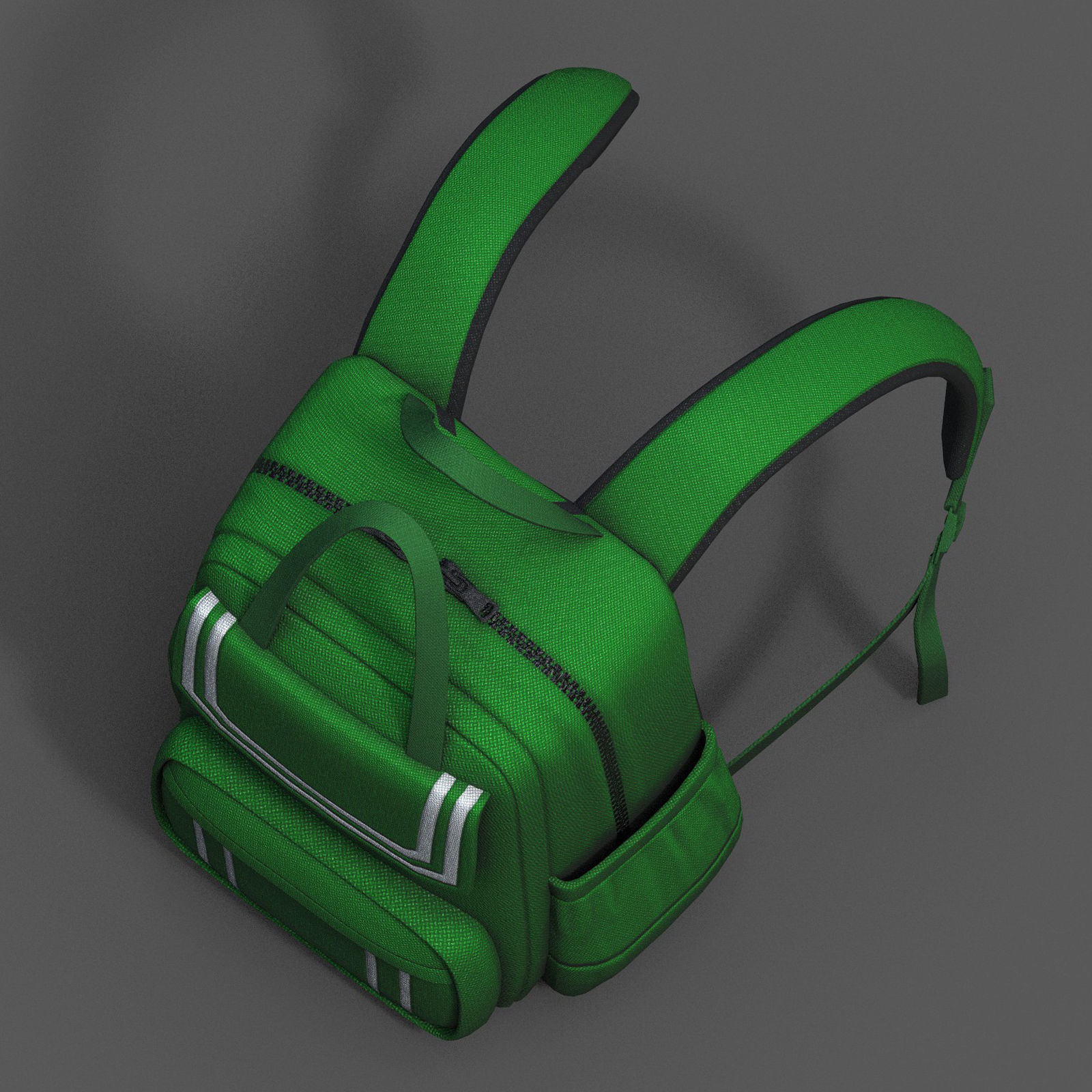 Backpack Camping Generic bag baggage  Low-poly 3D model_8