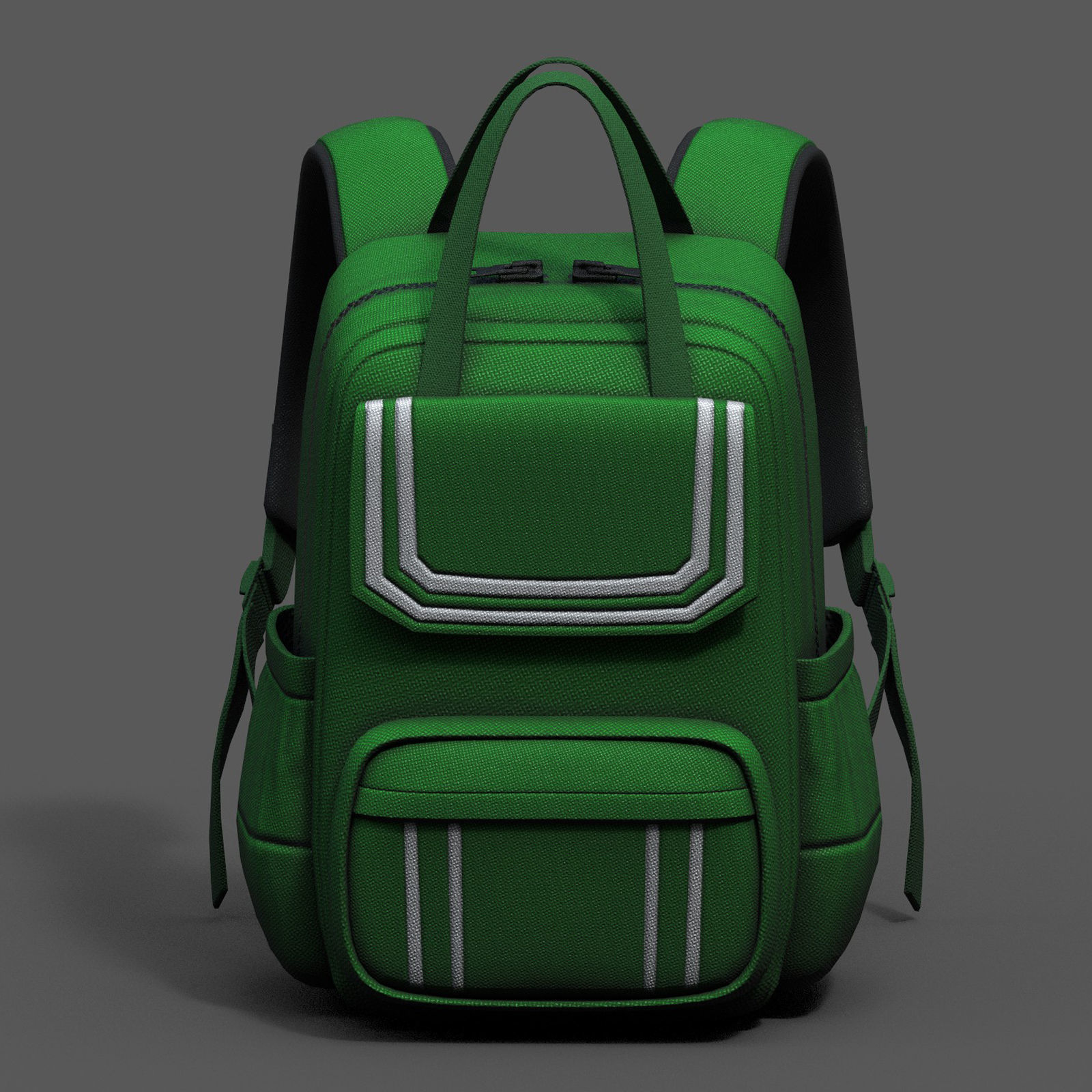 Backpack Camping Generic bag baggage  Low-poly 3D model_2