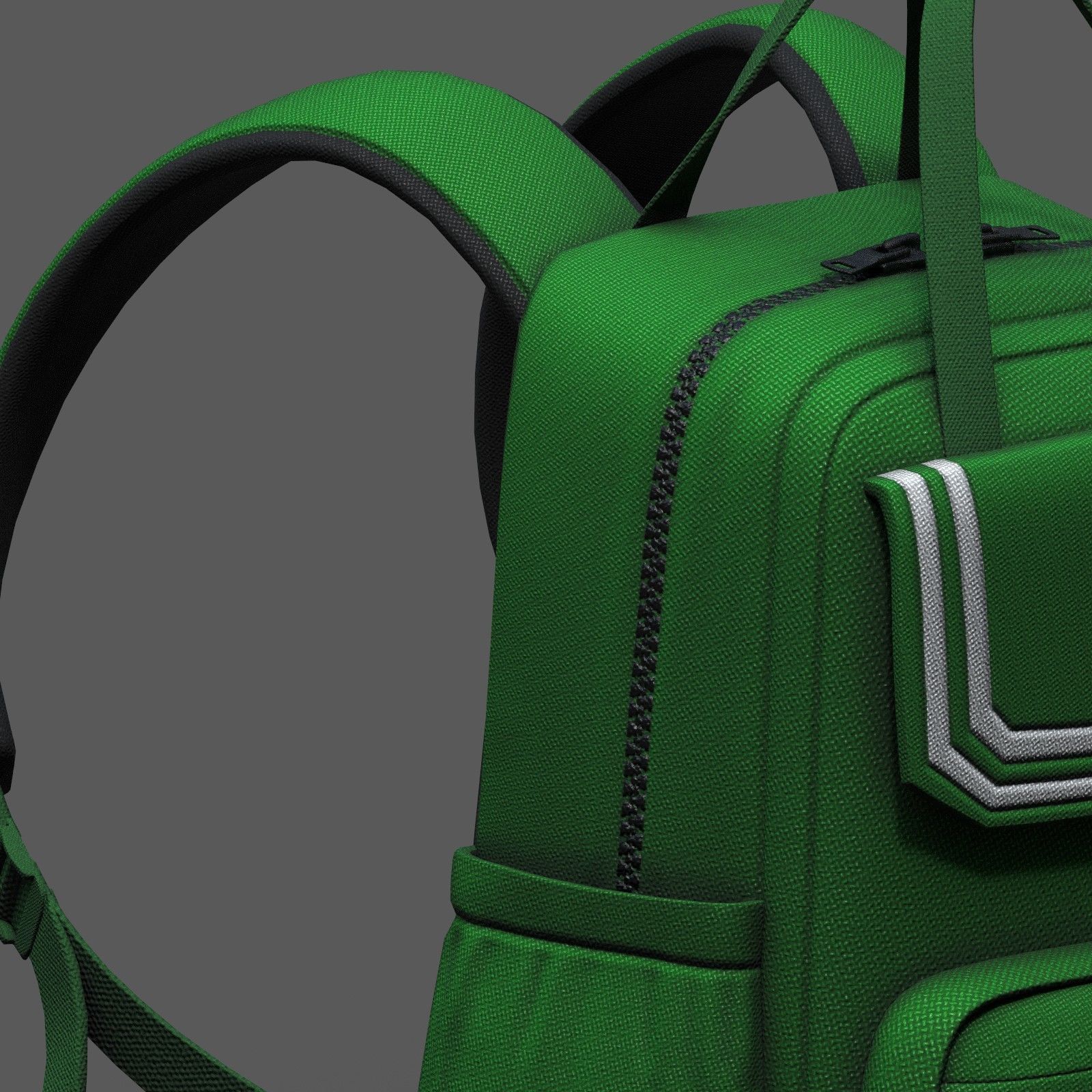 Backpack Camping Generic bag baggage  Low-poly 3D model_9