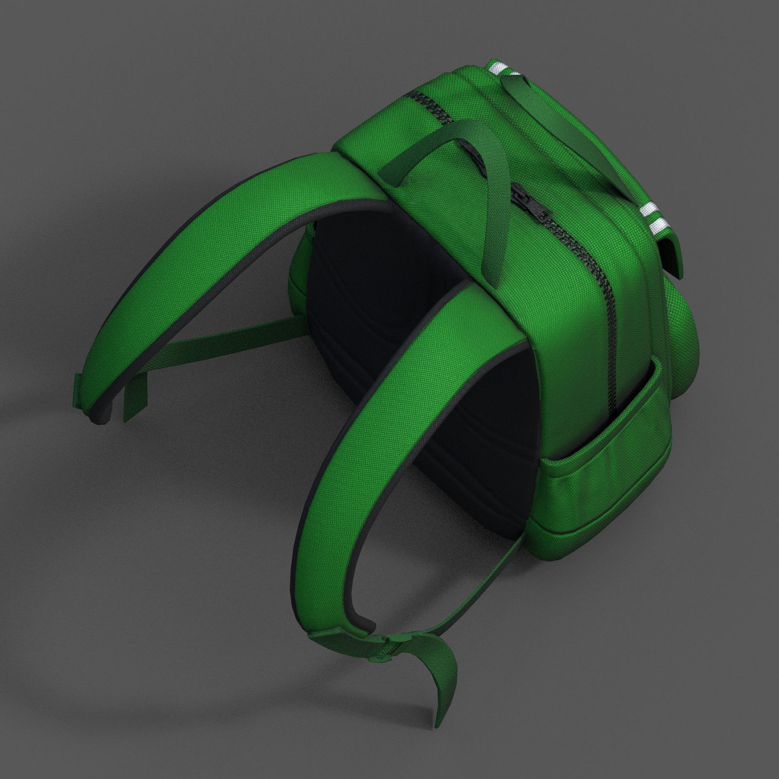 Backpack Camping Generic bag baggage  Low-poly 3D model_7