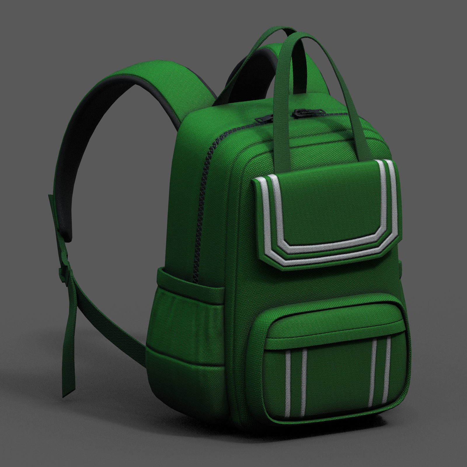 Backpack Camping Generic bag baggage  Low-poly 3D model_1