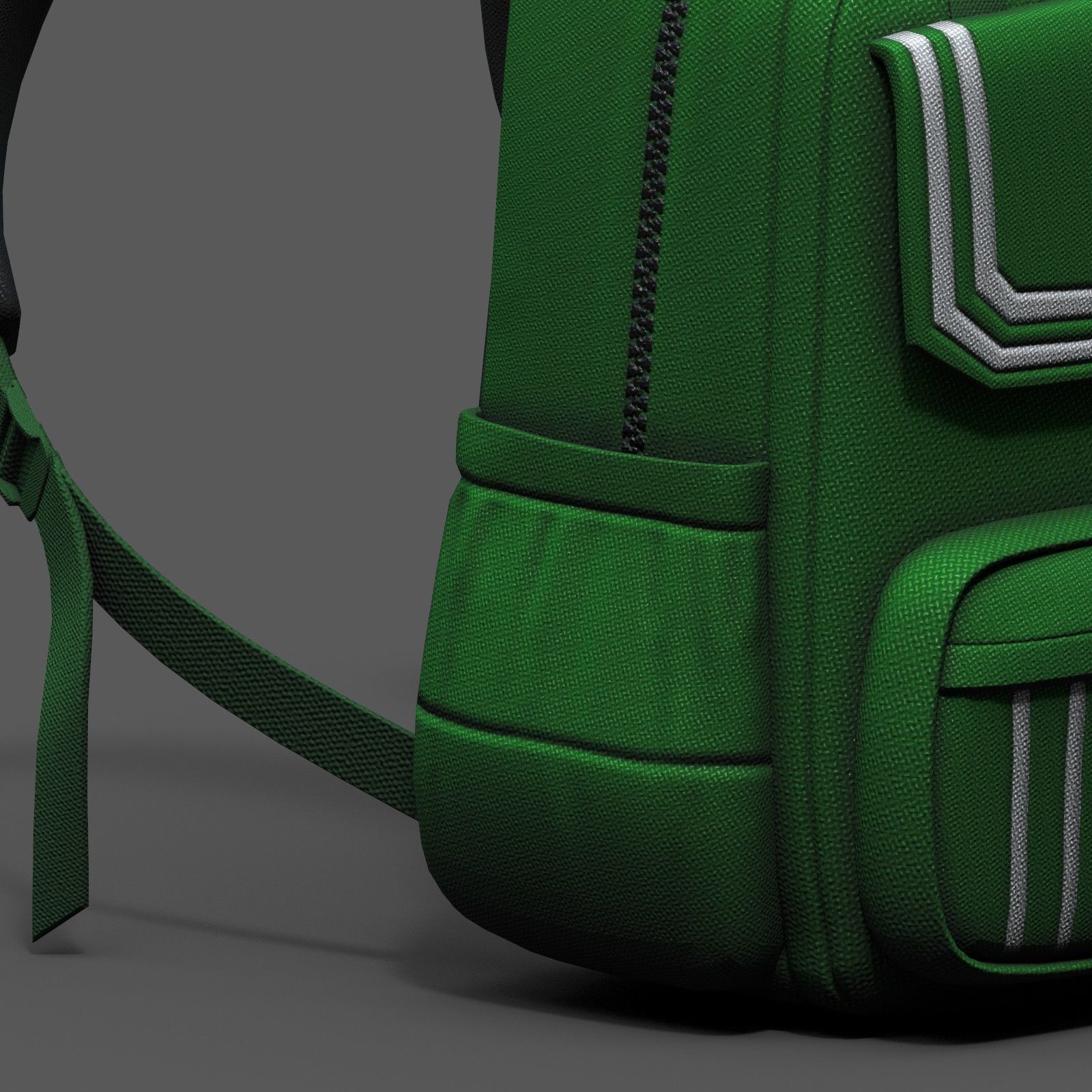 Backpack Camping Generic bag baggage  Low-poly 3D model_10