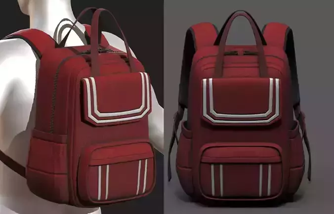 Backpack bag baggage pockets 