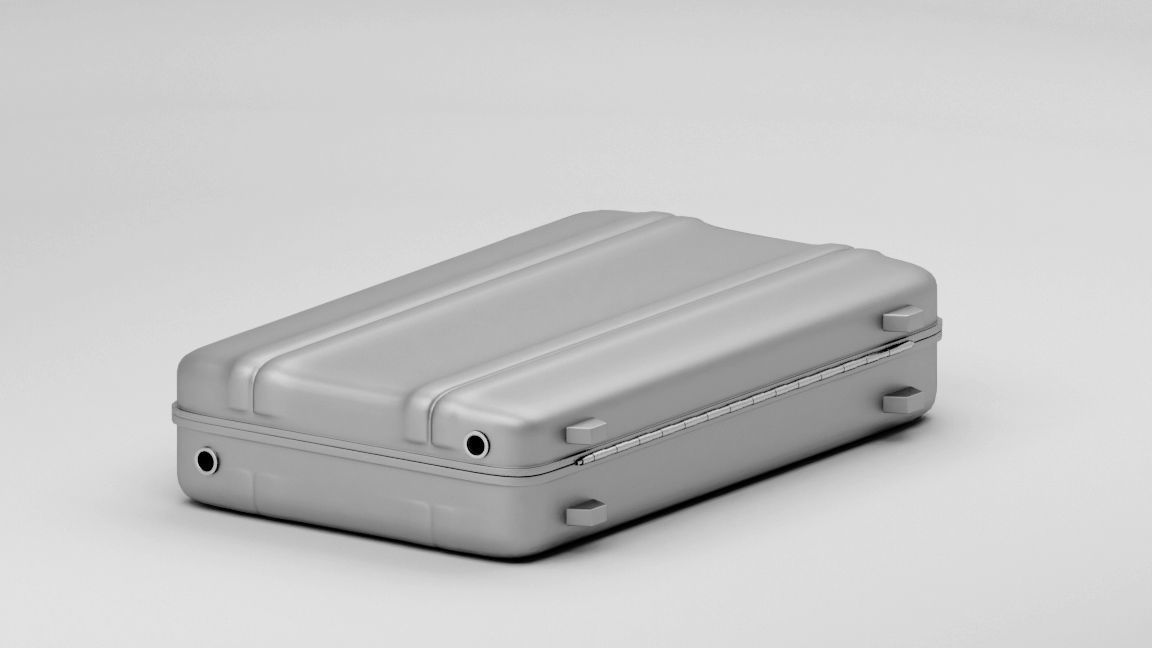 Metal Brief Case Low-poly 3D model_4