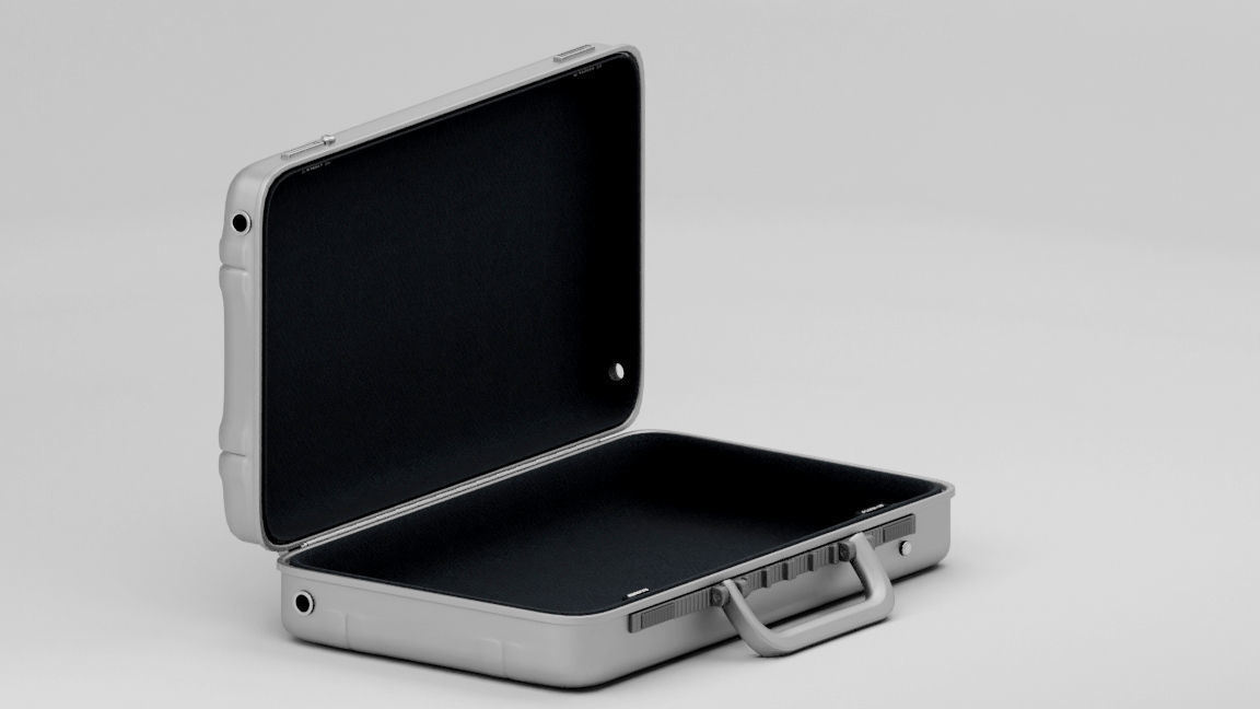 Metal Brief Case Low-poly 3D model_2