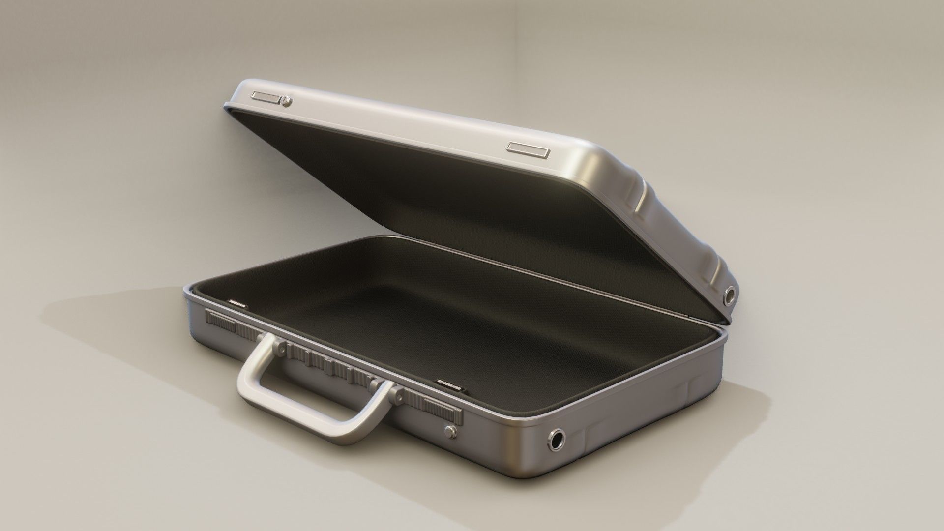 Metal Brief Case Low-poly 3D model_9