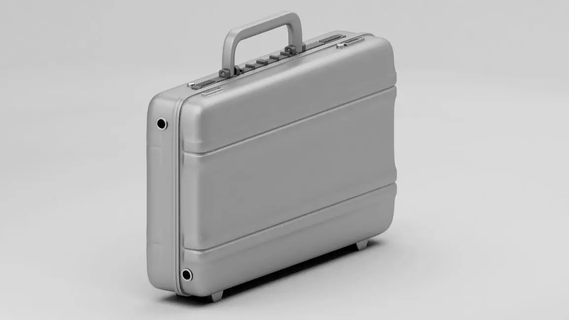 Metal Brief Case Low-poly 3D model_0
