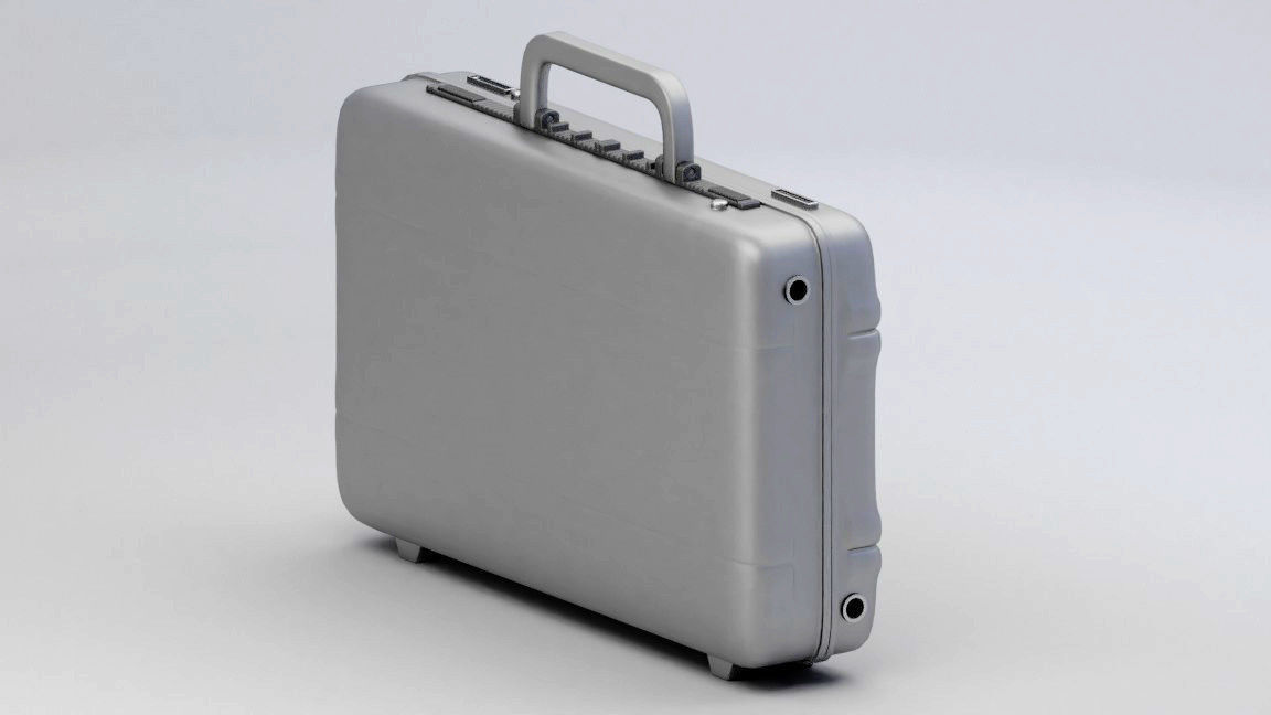 Metal Brief Case Low-poly 3D model_8