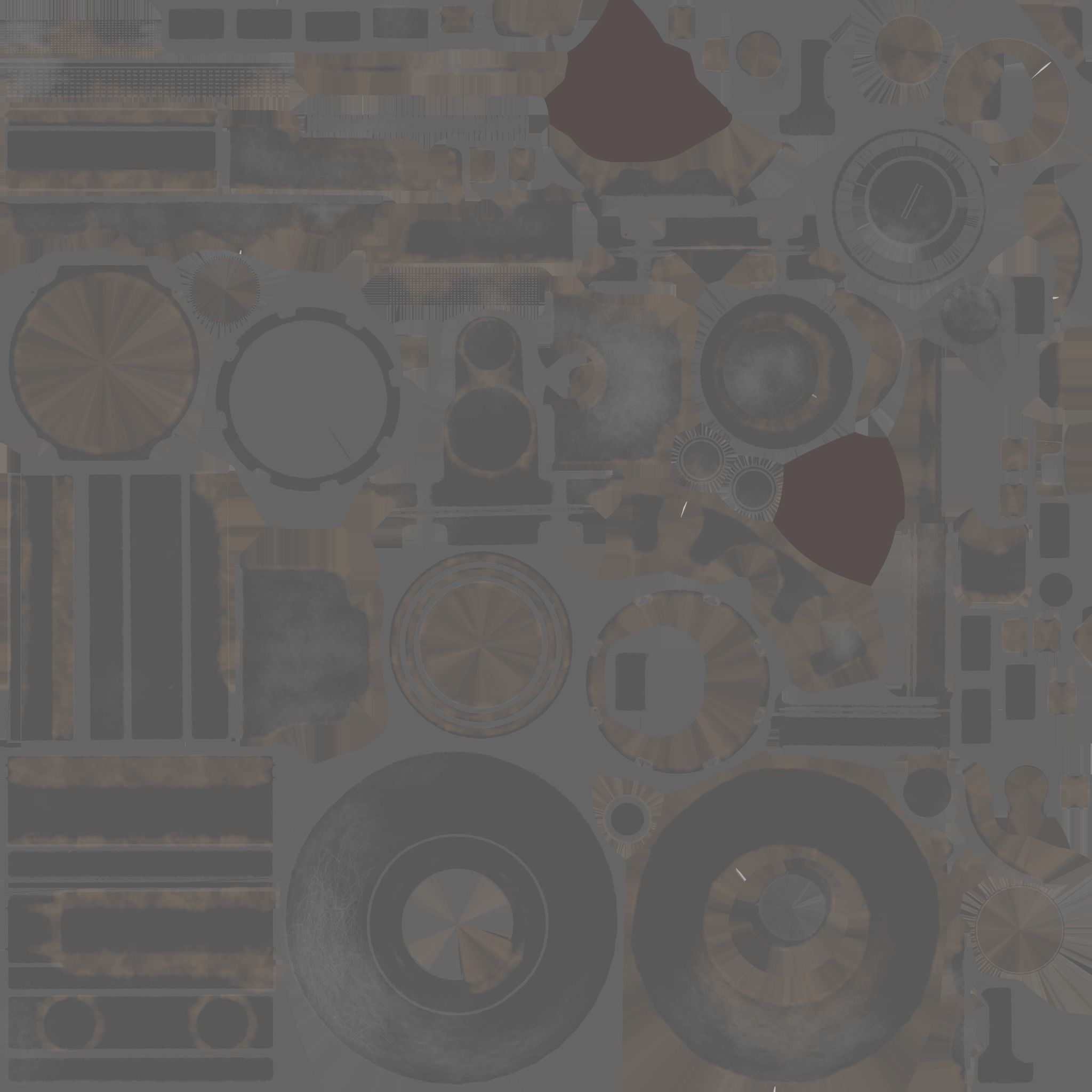 2x gun scope  Low-poly 3D model_11