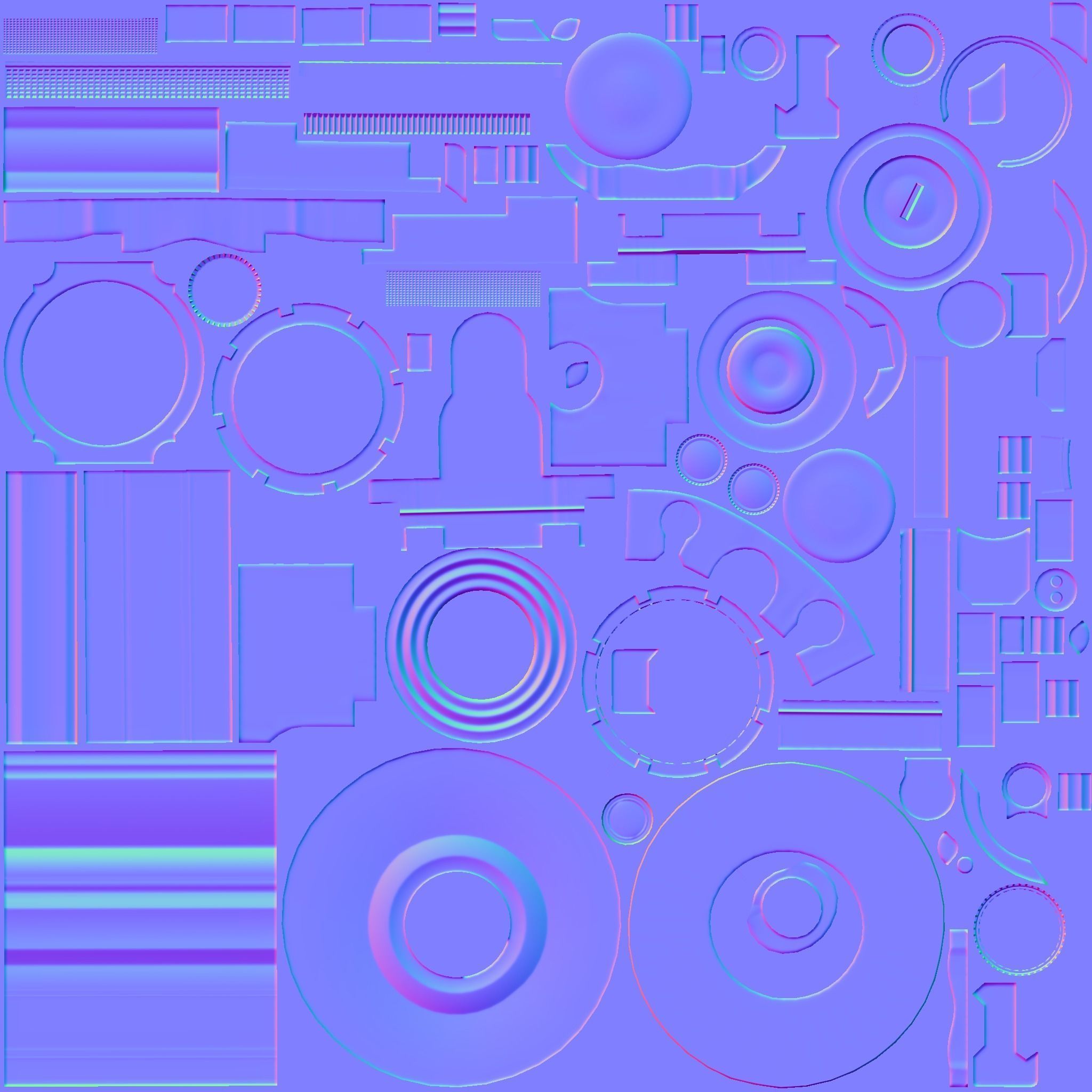 2x gun scope  Low-poly 3D model_12