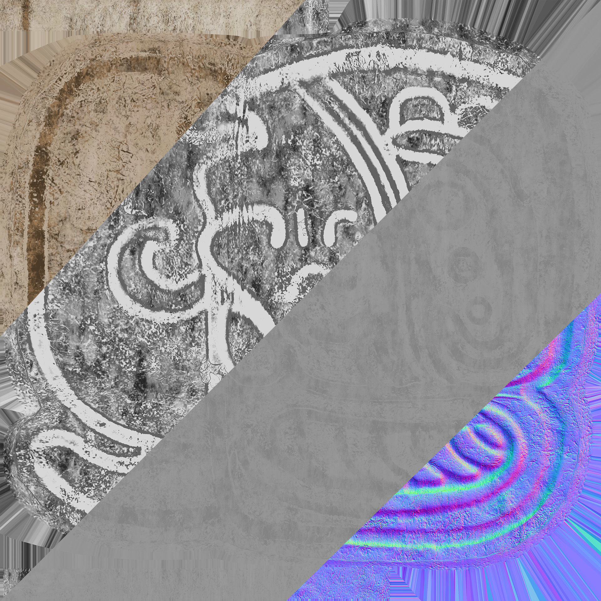 Mayan Symbol PBR Lowpoly Low-poly 3D model_12