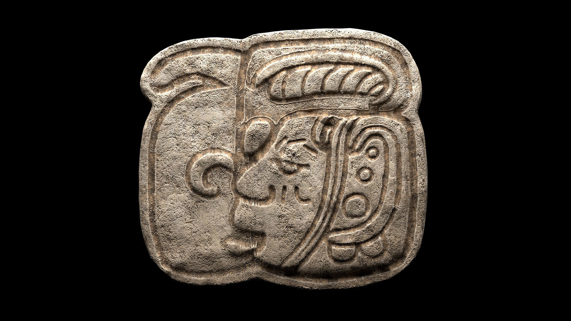 Mayan Symbol PBR Lowpoly Low-poly 3D model_6