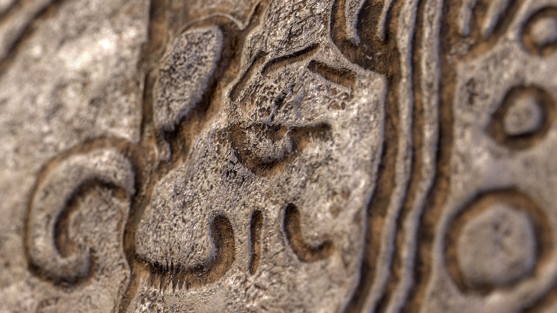 Mayan Symbol PBR Lowpoly Low-poly 3D model_2